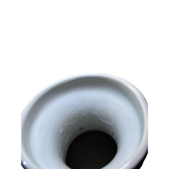 Purple Blue Cloisonne Vase with Pink/Red/Blue Flowers Bird 10" Chinese Porcelain - Picture 9 of 11